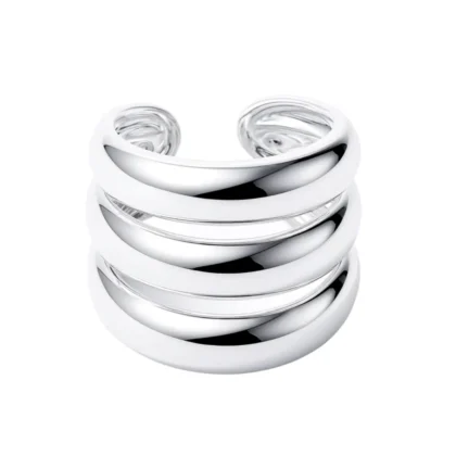 ANILLO TRIPLE ESENCIA ACERO-BLANCO